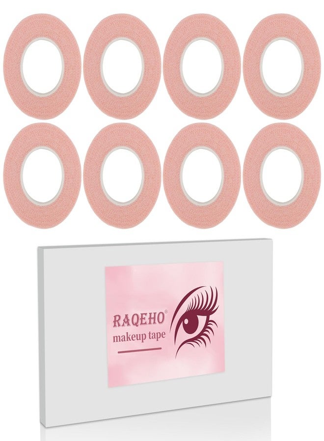 RAQEHO 8 Lash Tape for Eyelash Extensions - Adhesive Eyelash Tape, Micropore Makeup Tape for Eyeshadow & Eyeliner, Lash Extensions Supplies, Techs Essentials, Makeup Stuff Must Have, Sensitive Skin - Image 1